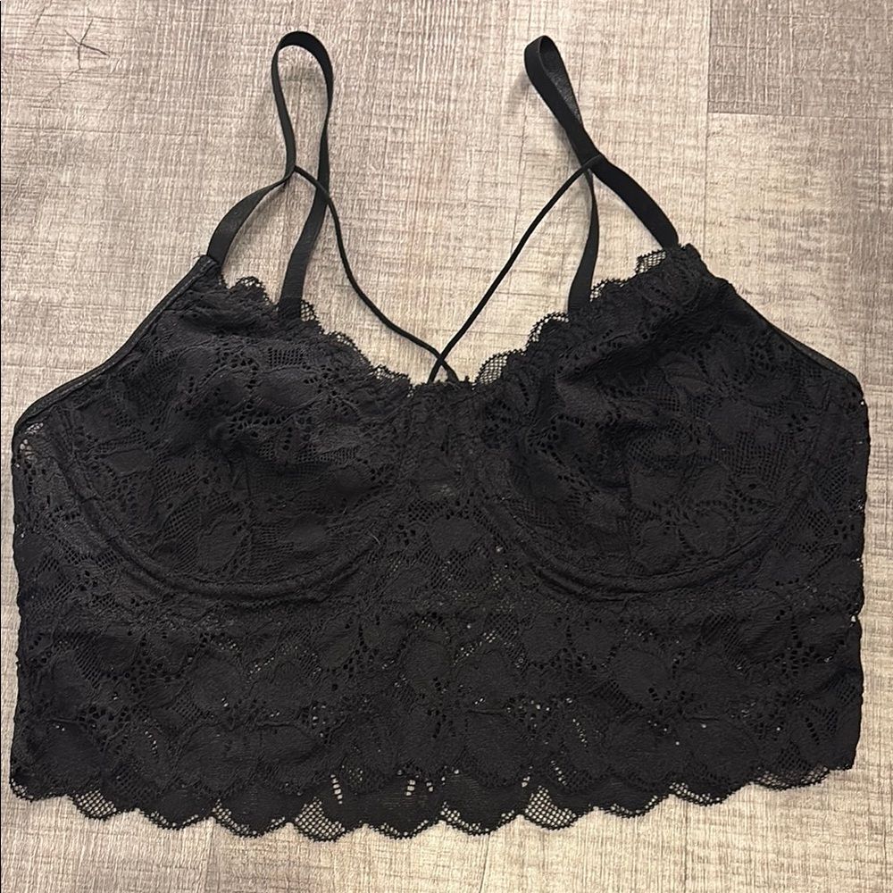 shein black bralette